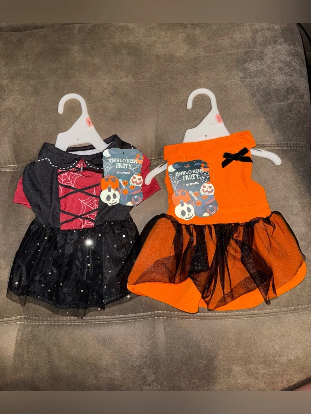 🆕 Howl-O-Ween Party Pet Dog Costume Dress Bundle Vampire Spiderweb Size XS